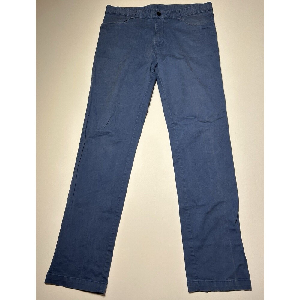Calvin Klein Mens Stretch 5-Pocket Twill Pants Slim Fit Steele Blue Size 34X32.5
